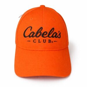 Cabela's Club Orange Hunting Hat Adjustable Metal Buckle Strap